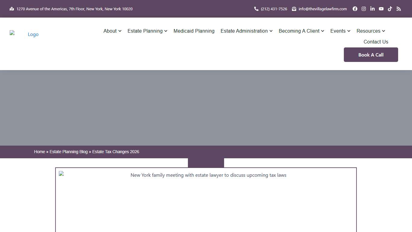 New York Estate Tax Changes 2026: What Families Need to Know Now - The Village Law Firm